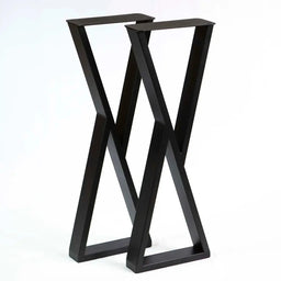 28" Z Metal Console Table Leg Set (2) - Black - Kingma Lumber