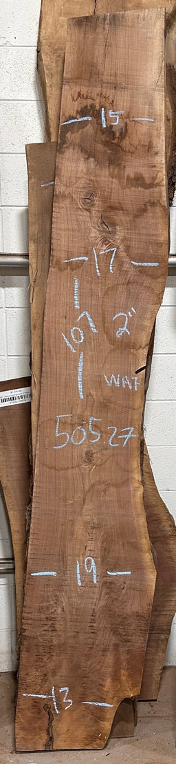 Walnut Live Edge Slab (WA7) - Kingma Lumber