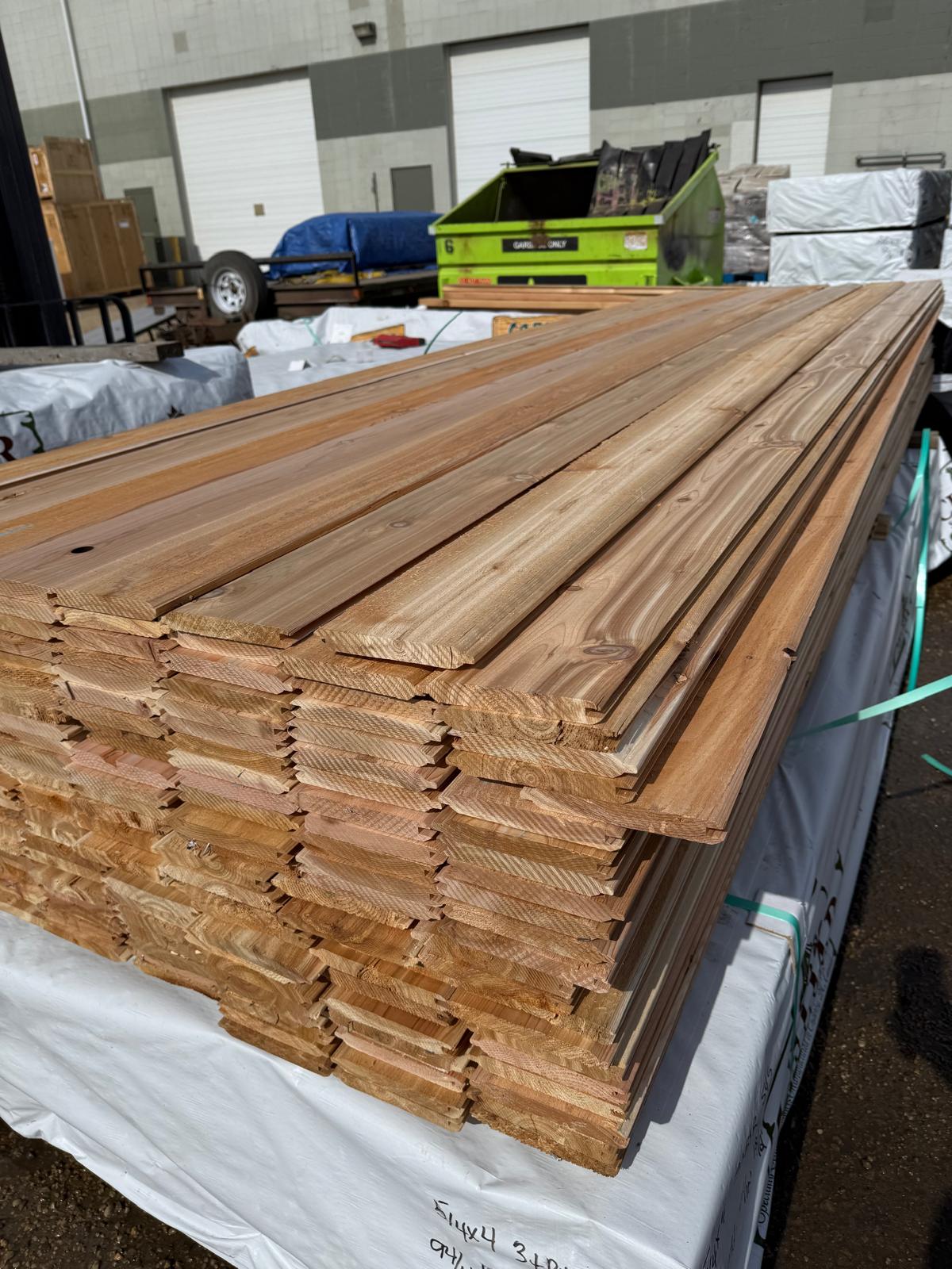 1" x 6" Cedar Tongue & Groove (T&G) - Wood - Kingma Lumber Edmonton
