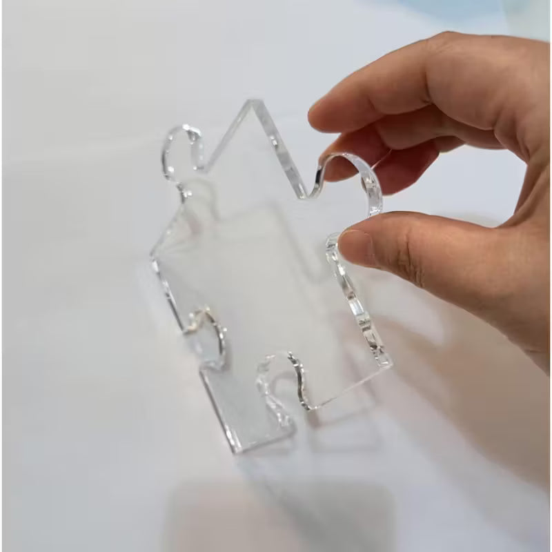 Acrylic Puzzle Piece Router Template Set – Precision Woodworking Routing & Milling Guide (2pcs)