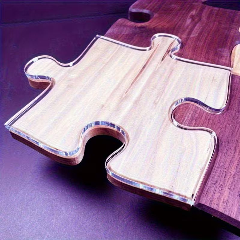 Acrylic Puzzle Piece Router Template Set – Precision Woodworking Routing & Milling Guide (2pcs)