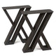 16" Double Z Metal Coffee Table Leg Set (2) - Black - Kingma Lumber