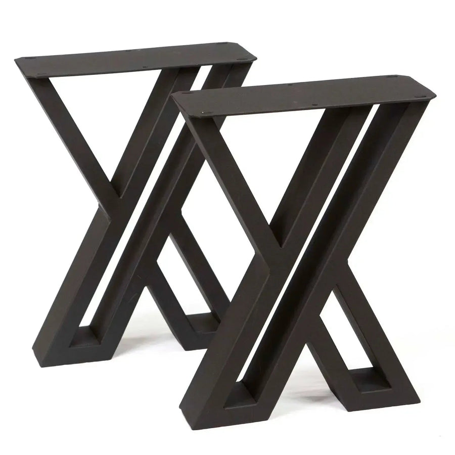 16" Double Z Metal Coffee Table Leg Set (2) - Black - Kingma Lumber