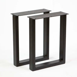 16" U Metal Coffee Table Leg Set (2) - Black - Kingma Lumber