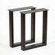 16" U Metal Coffee Table Leg Set (2) - Black - Kingma Lumber
