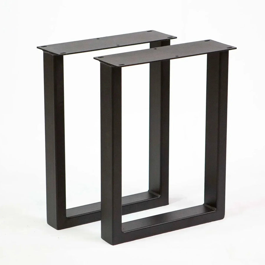 16" U Metal Coffee Table Leg Set (2) - Black - Kingma Lumber