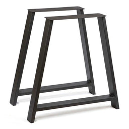 28" A Metal Dining Table Leg Set (2) - Black - Kingma Lumber