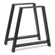 28" A Metal Dining Table Leg Set (2) - Black - Kingma Lumber