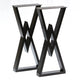 28" Diamond Metal Console Table Leg Set (2) - Black - Kingma Lumber