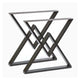 28" Diamond Metal Dining Table Leg Set (2) - Black - Kingma Lumber