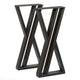 28" Double Z Metal Console Table Leg Set (2) - Black - Kingma Lumber