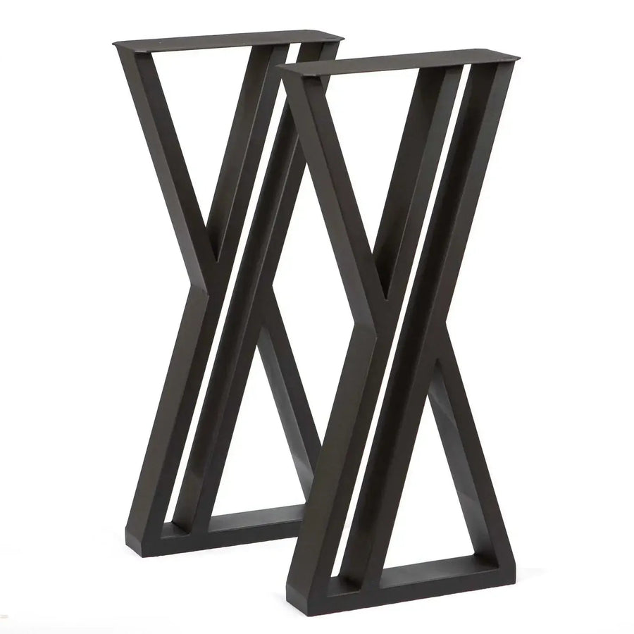 28" Double Z Metal Console Table Leg Set (2) - Black - Kingma Lumber