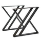 28" Double Z Metal Dining Table Leg Set (2) - Black - Kingma Lumber