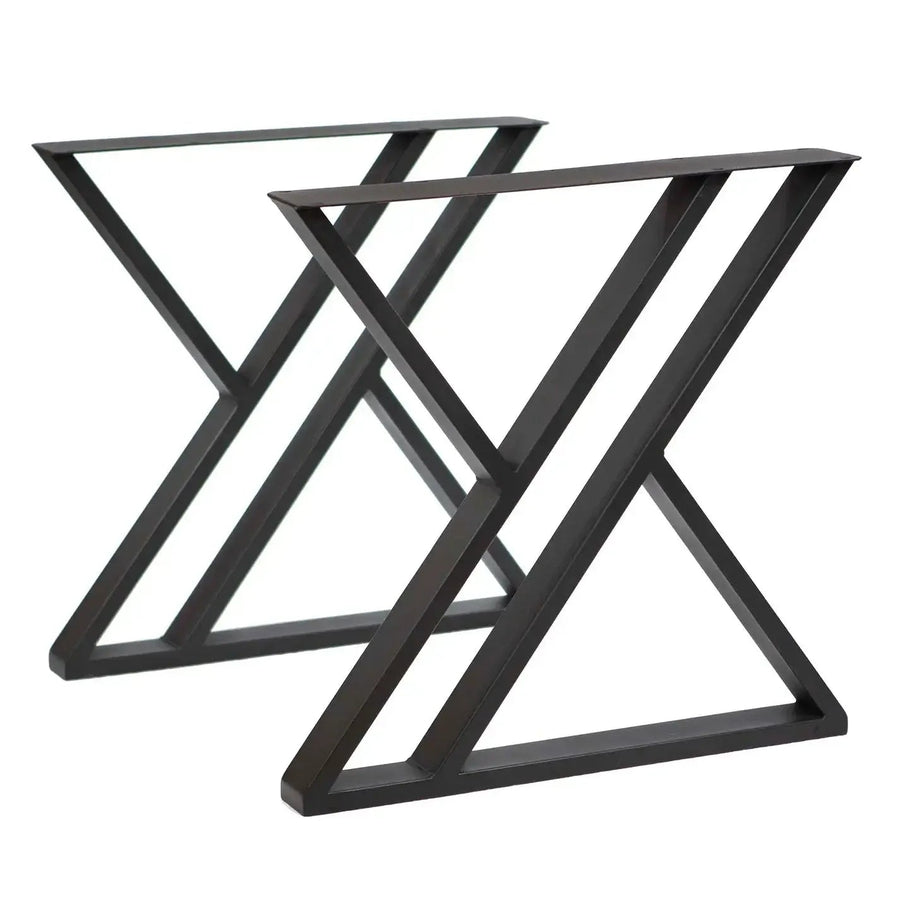 28" Double Z Metal Dining Table Leg Set (2) - Black - Kingma Lumber