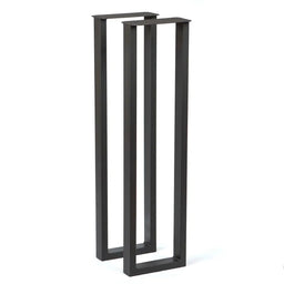 28" U Metal Console Table Leg Set (2) - Black - Kingma Lumber