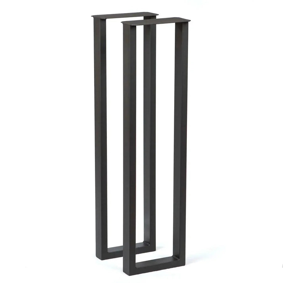 28" U Metal Console Table Leg Set (2) - Black - Kingma Lumber