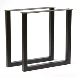 28" U Metal Dining Table Leg Set (2) - Black - Kingma Lumber