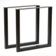 28" U Metal Dining Table Leg Set (2) - Black - Kingma Lumber