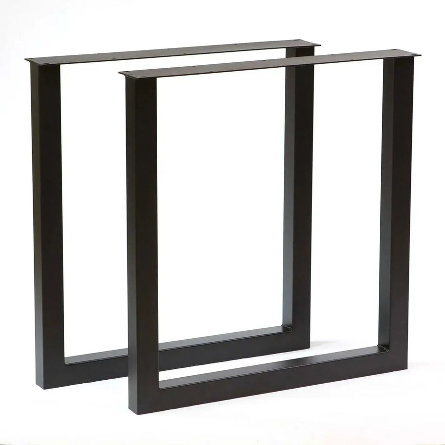 28" U Metal Dining Table Leg Set (2) - Black - Kingma Lumber