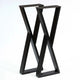 28" Z Metal Console Table Leg Set (2) - Black - Kingma Lumber