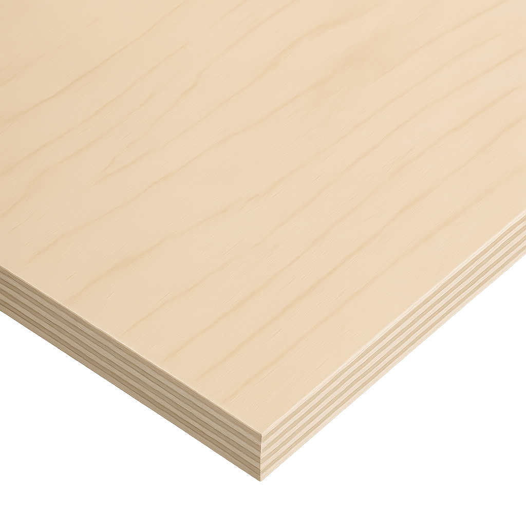3/4" White Maple Plywood Veneer - both sides finished - 4'x8' - Kingma Lumber