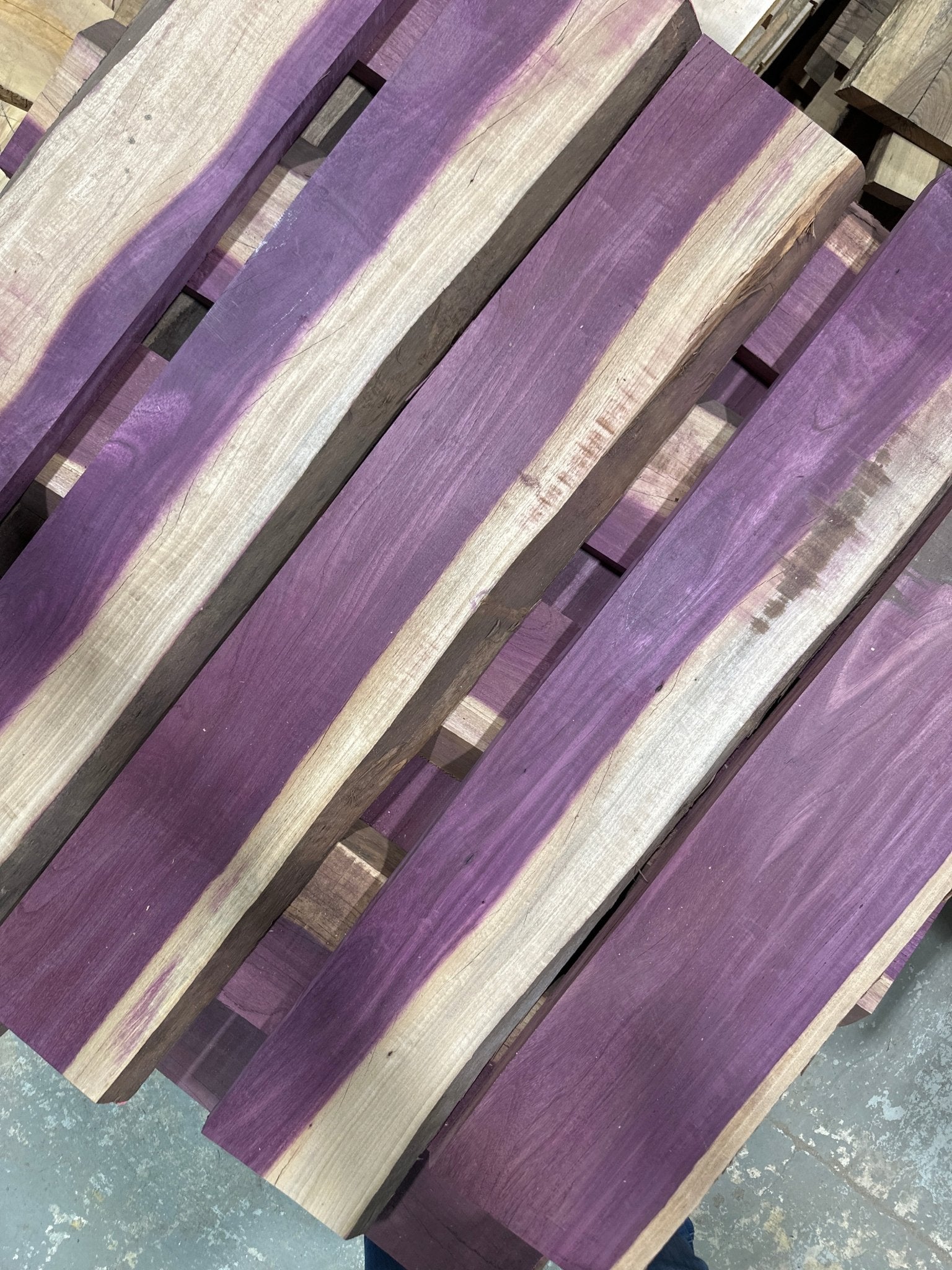 5/4 Purple Heart Live Edge Full length (8') - Rough Sawn Lumber - Kingma Lumber Edmonton