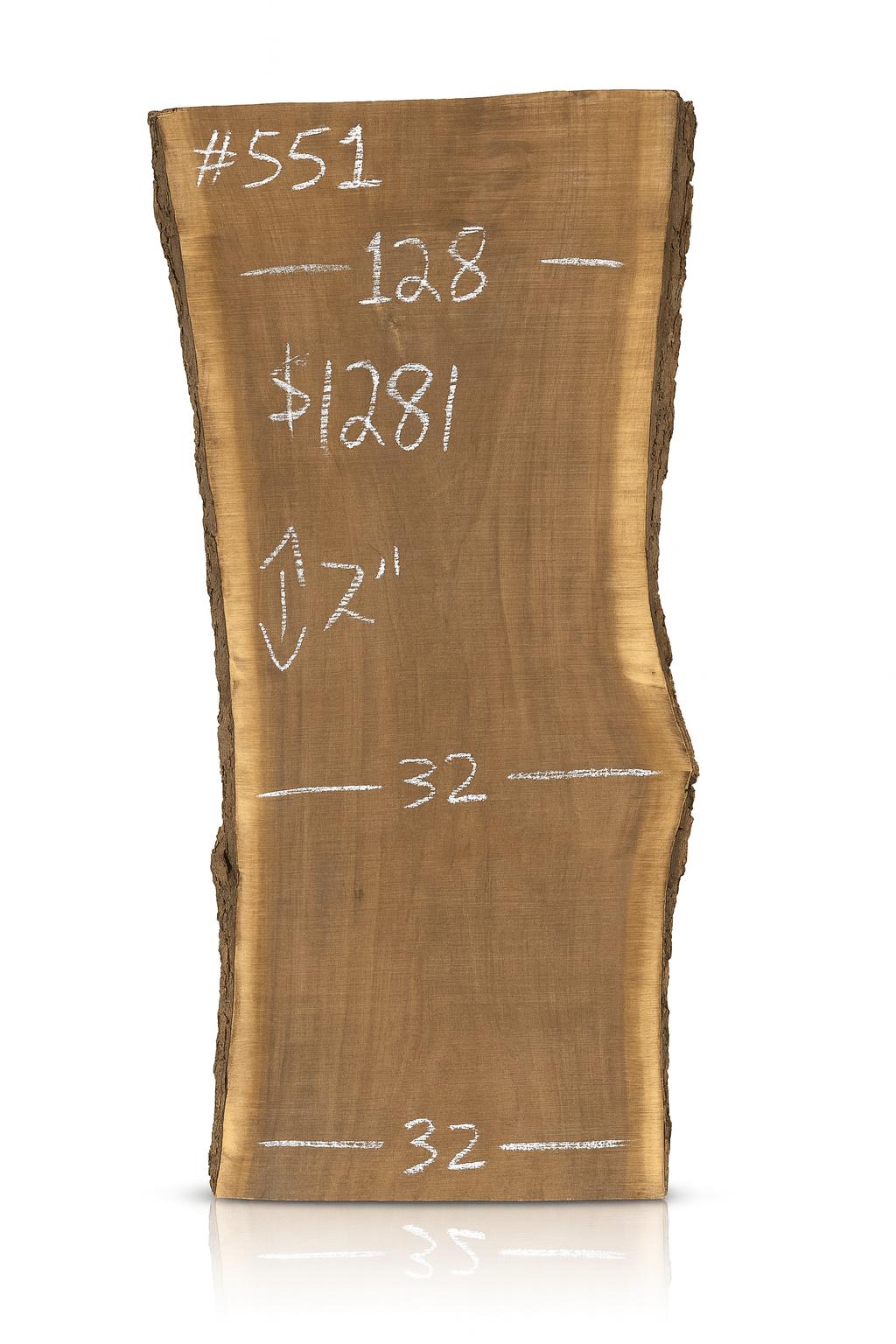 551 – Walnut Live Edge Slab 3” Thick, 36” x 71” – Edmonton Lumber - Kingma Lumber