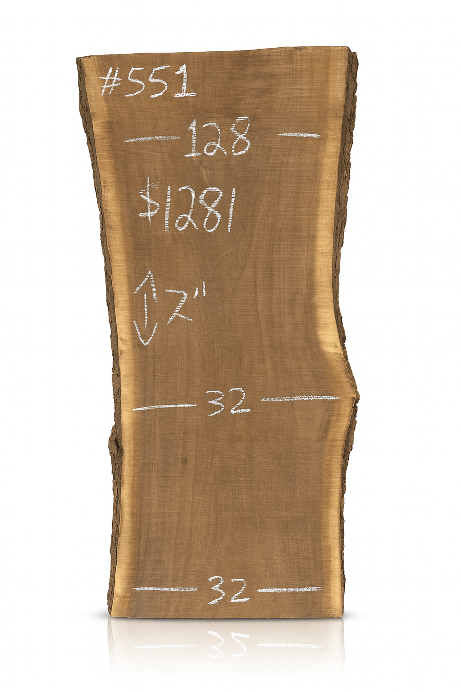 551 – Walnut Live Edge Slab 3” Thick, 36” x 71” – Edmonton Lumber - Kingma Lumber