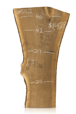 552 – Walnut Live Edge Slab 3” Thick, 46” x 75” – Edmonton Lumber - Kingma Lumber