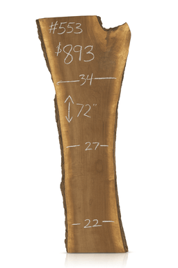 553 – Walnut Live Edge Slab 3” Thick, 34” x 72” – Edmonton Lumber - Kingma Lumber