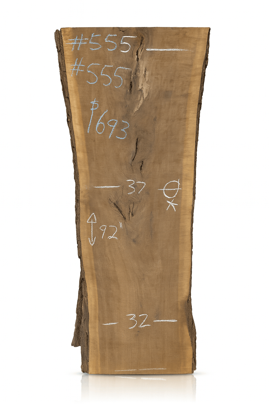 555 – Walnut Live Edge Slab 3” Thick, 37” x 92” – Edmonton Lumber - Kingma Lumber