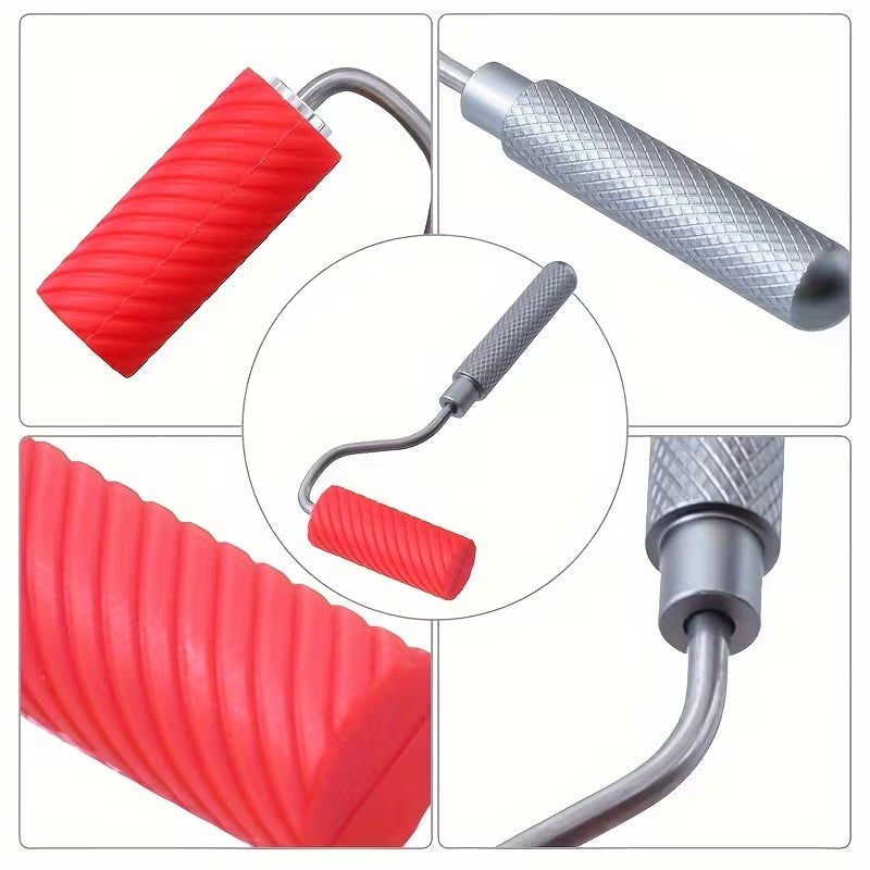 Woodworking Glue Spreader Set – Roller, Flat Scraper & Silicone Glue Tray for Wood Glue Ups