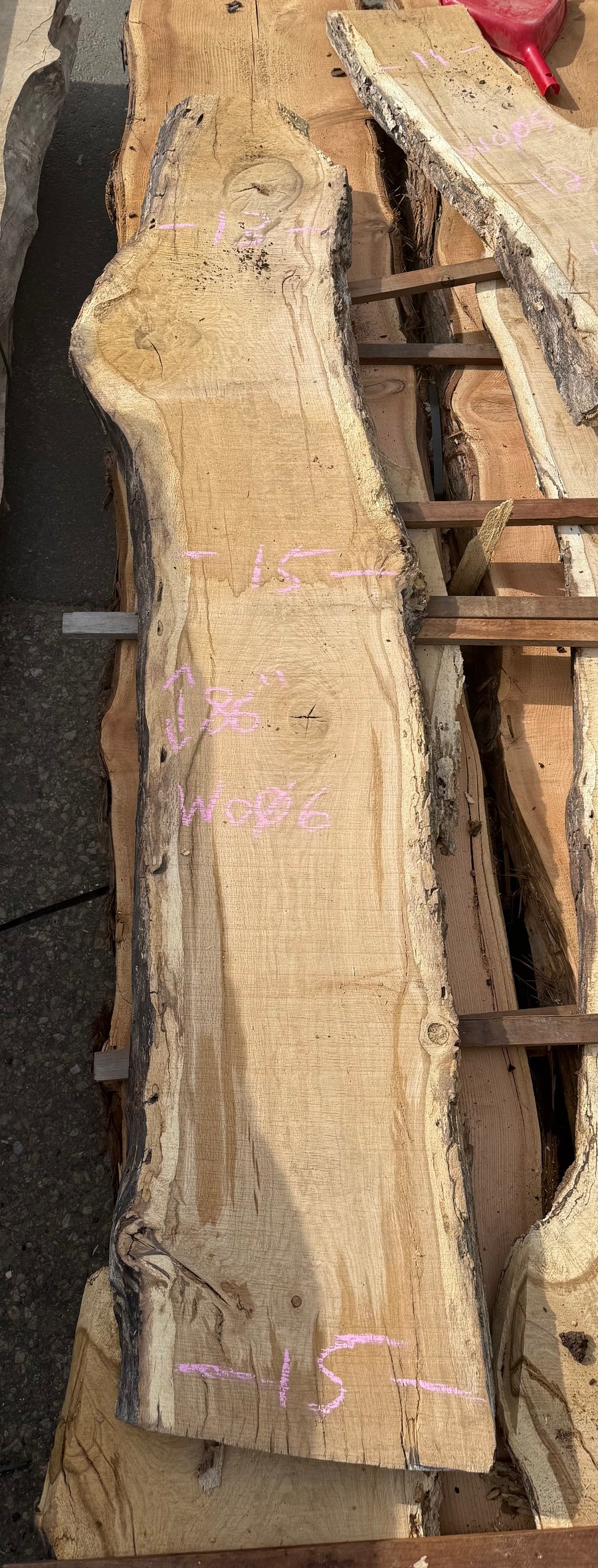 White oak Live Edge WO06 13-15x86 8/4