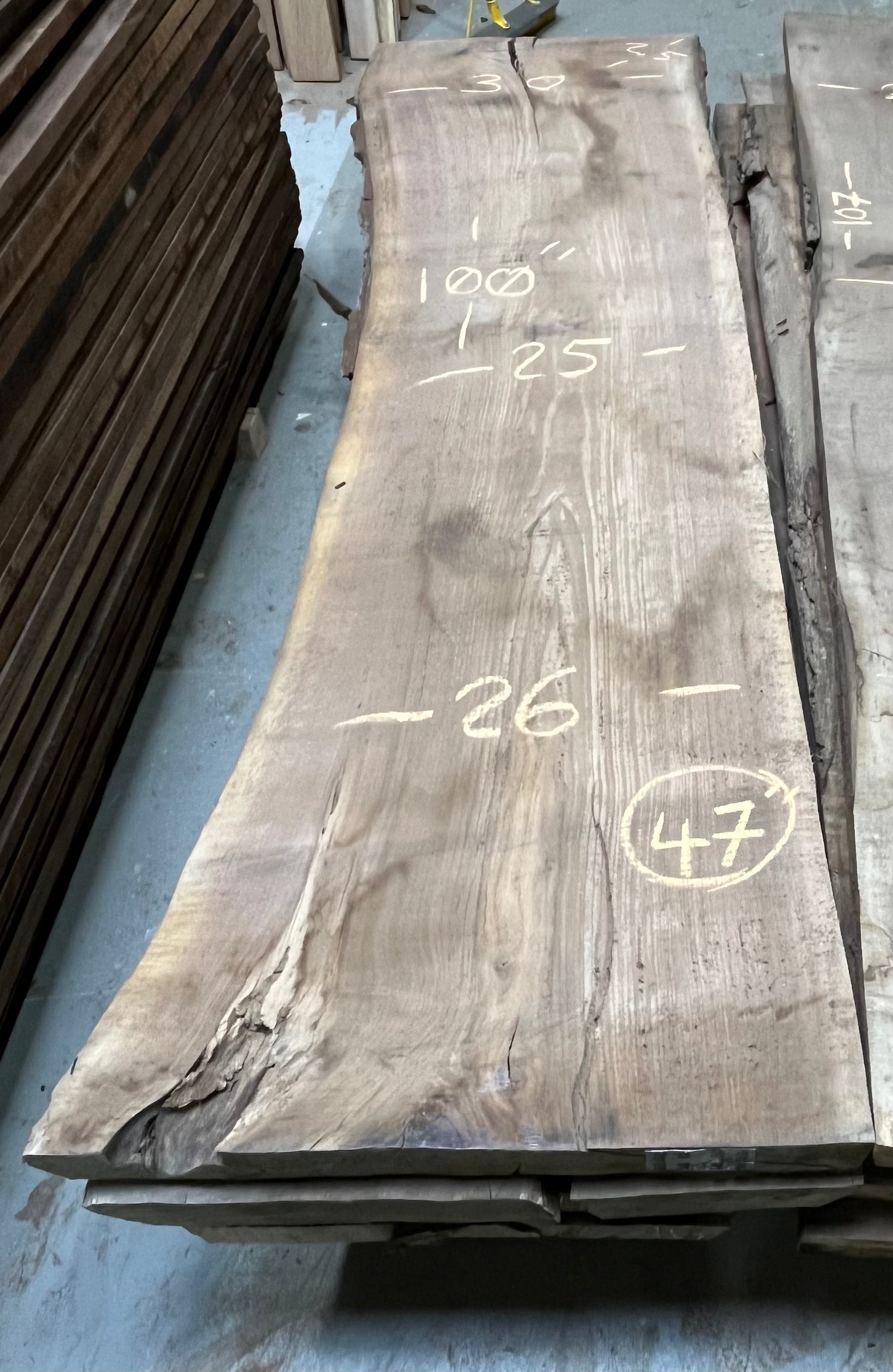 Black Walnut Live Edge Slab BWC112