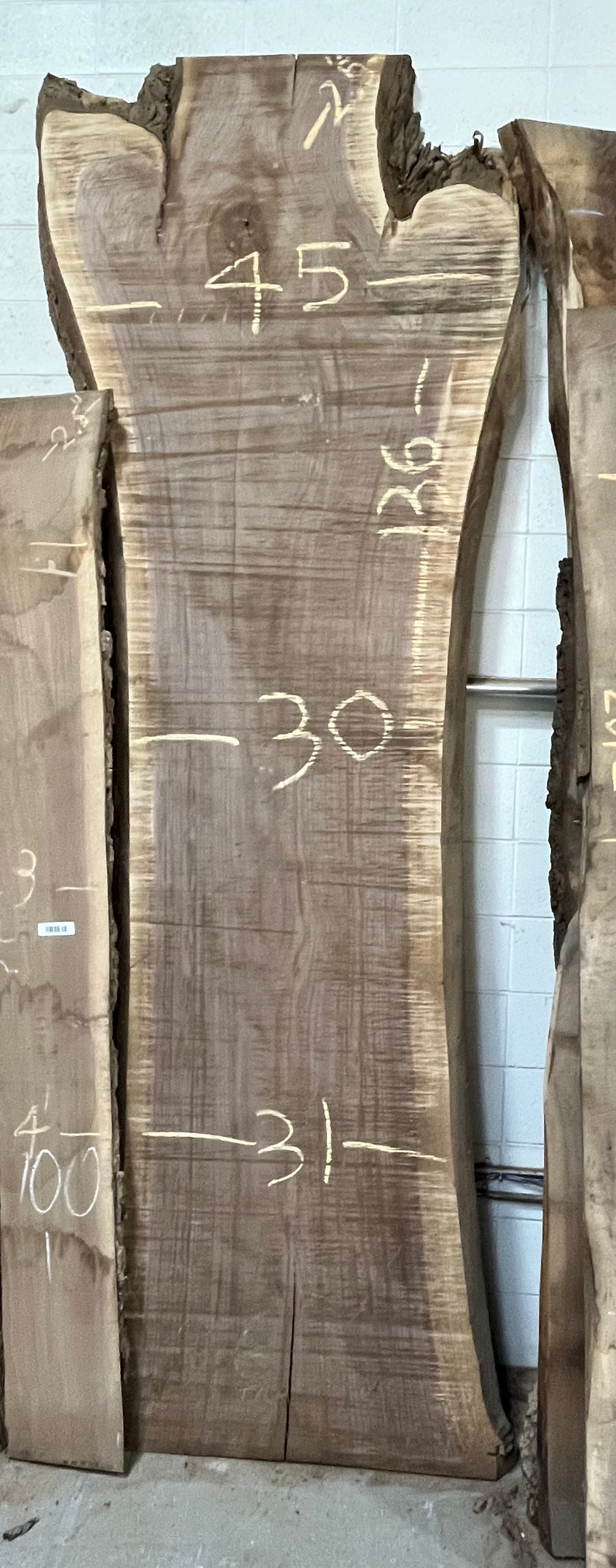 Black Walnut Live Edge Slab BWC127 32" x 136" x 3"