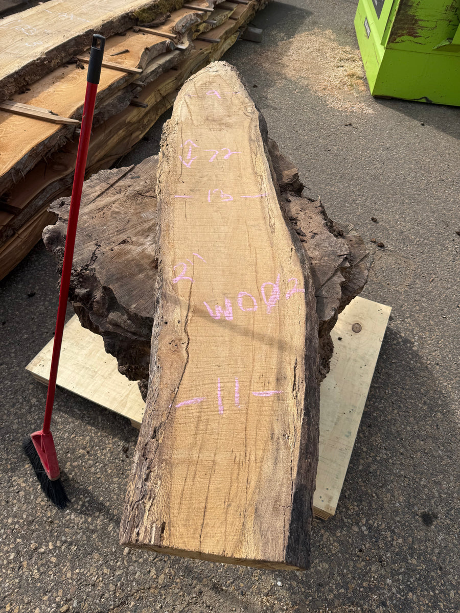 White oak Live Edge WO02 9-13”x72” 8/4