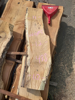 White oak Live Edge WO05 10-12x48 8/4