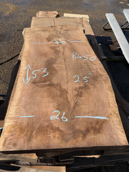 Black Walnut Live Edge Slab BW50