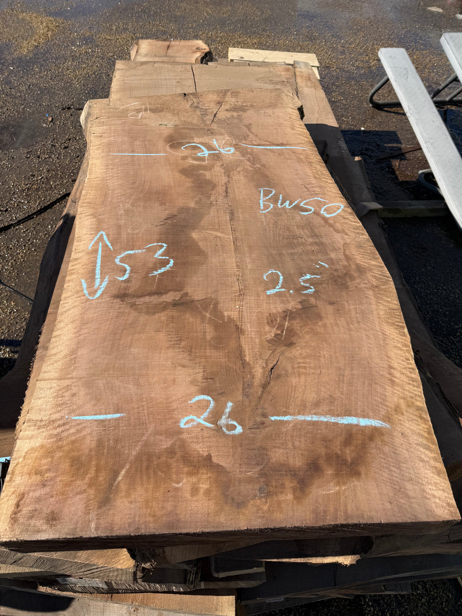 Black Walnut Live Edge Slab BW50