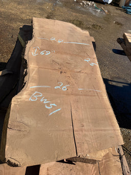 Black Walnut Live Edge Slab BW51