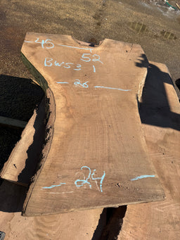 Black Walnut Live Edge Slab BW53