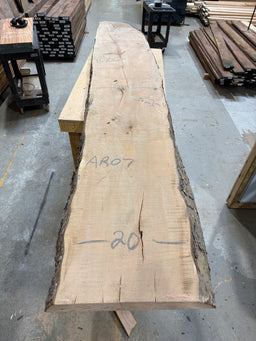 Arbutus Live Edge Slab AR07 132x20-22x3.25"
