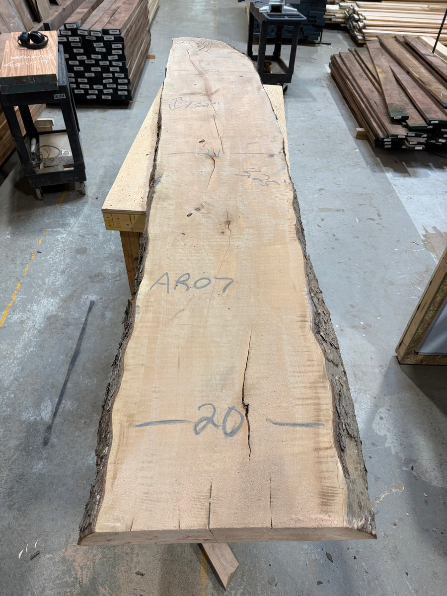 Arbutus Live Edge Slab AR07 132x20-22x3.25"