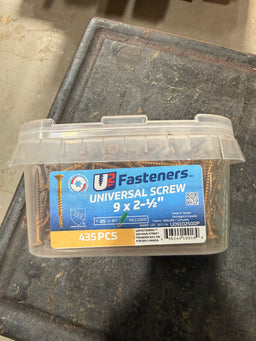 U2 Universal Screw Tan Coated 9 x 2-1/2" - Pail (435 pc)