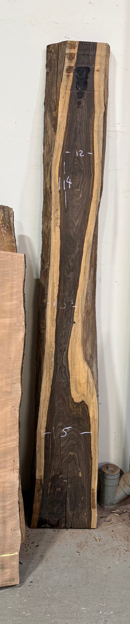 Black Heart Live Edge Slab BH04 12-15"x114"x3.5"