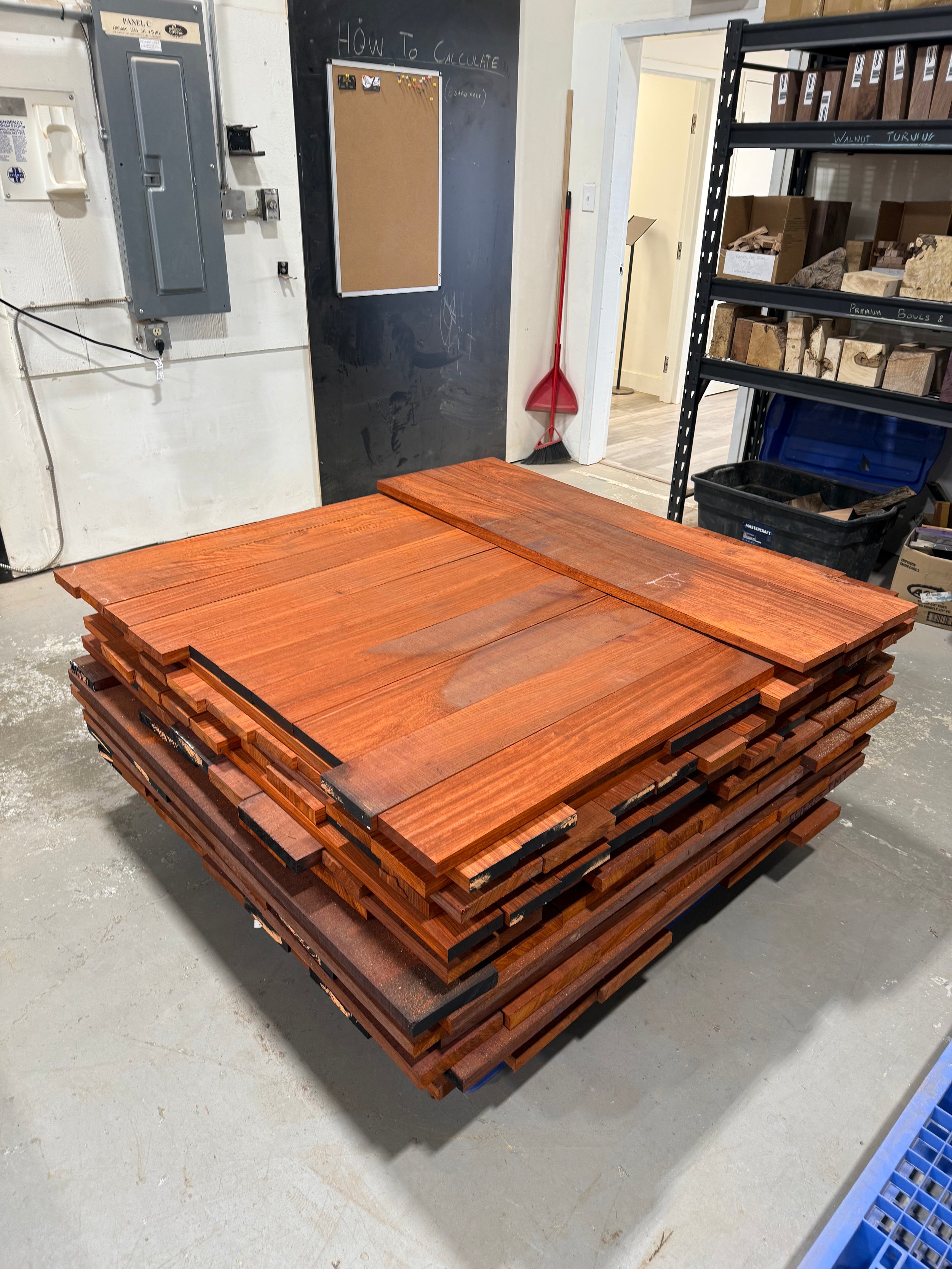 5/4 Padauk Flat Rate  48-54” long x 4.5-8” wide