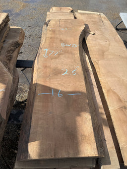 Black Walnut Live Edge Slab BW55