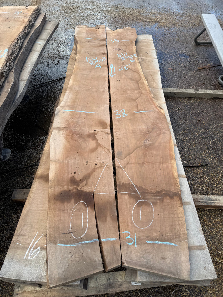 Black Walnut Live Edge Slab BWBM03