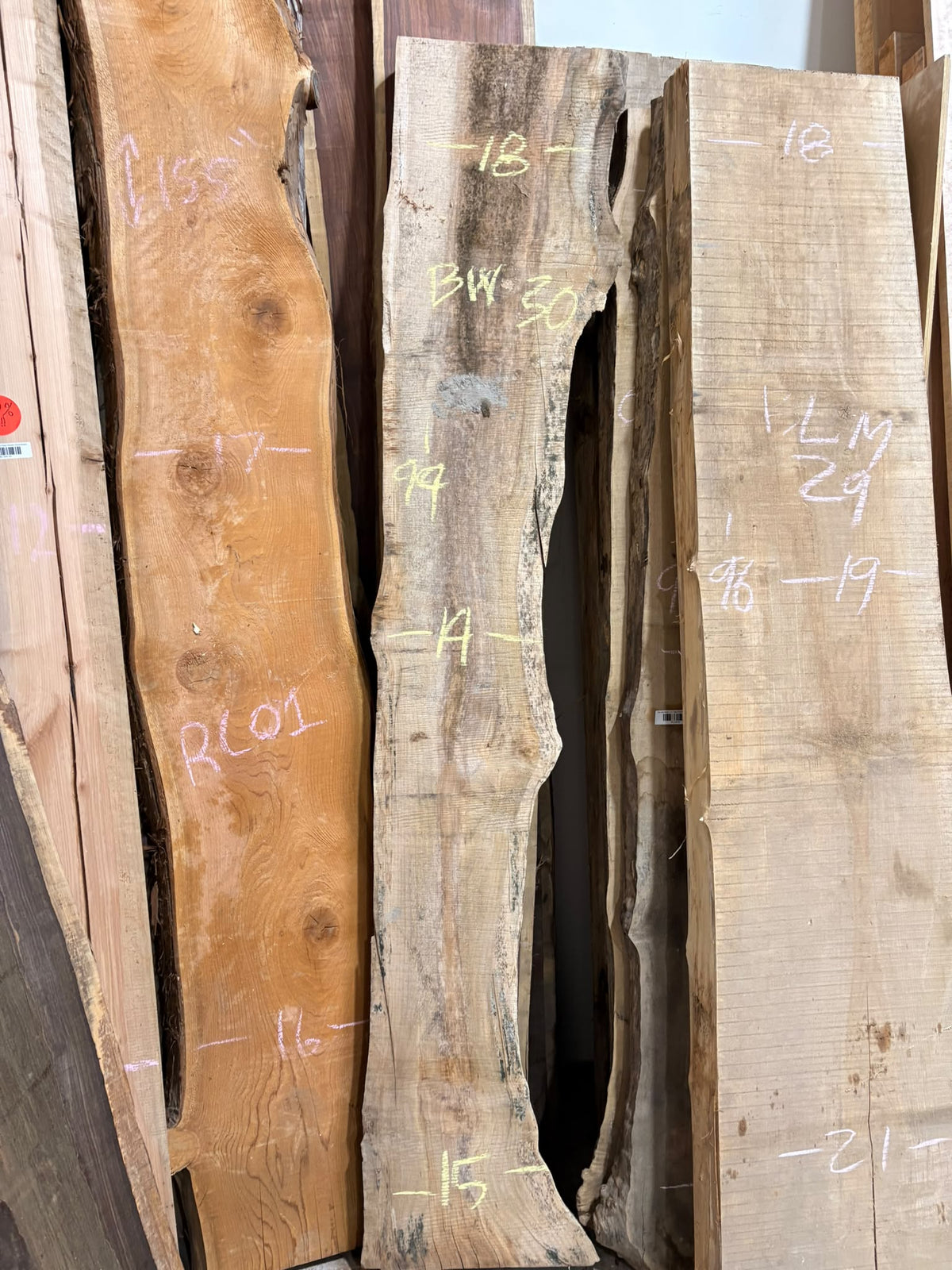 Big Leaf Maple Live Edge BLM30 14-18x99x3