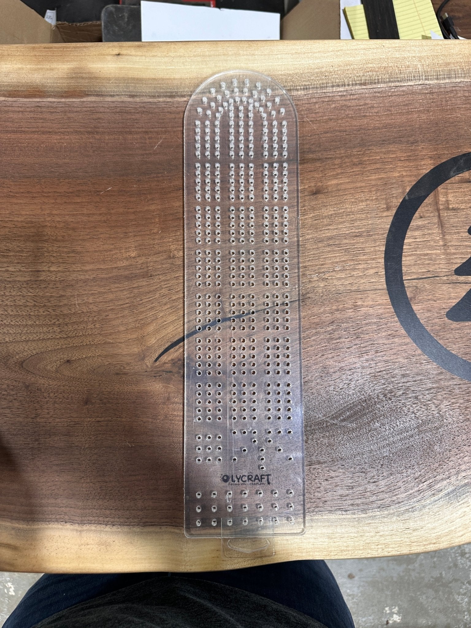 Acrylic Cribbage Board Template - 3.75" x 15" x 1/4" - Kingma Lumber